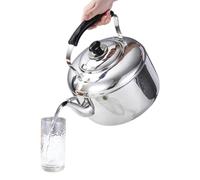 Stainless Steel Whistle Kettle - Large Capacity Kettle with Automatic Boiling Sound Indicator | Whistle Tea Pot Suitable for Induction Cookers Gas Stoves, Home Apartment Restaurant Kitchen Camping