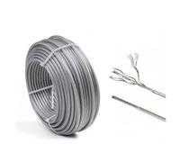 Stainless Steel Wire,Heavy Duty 5.0/10M Transparent Color PVC Plastic Coating 1.0-6mm 304 Stainless Steel Wire Rope Cable Used For Clotheslines, Etc(5.0M-6mm)