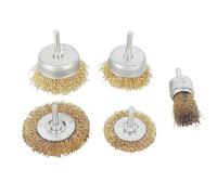 Stainless Steel Wire Wheel Brush Set | 5PCS Coarse Crimped Cup Brushes for Angle Grinder | Oxidation Elimination / Paint Stripping / Metal Polishing | 4500 RPM Maximum Speed
