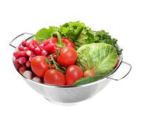 Stainless Strainer | Stainless Steel Colander | Metal Mesh StraiFruit Washing Kitchen Colander with Handles,Sink Colander Strainer Basket Versatile Heat Resistant for Pasta, Berry