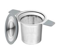 Stainless Tea Infuser, Tazas Mesh Strainer, 5,43 x 2,87 x 2,2 pulgadas, Strainers Loose Leaf Steeper, Handles Lid Included, Food Grade Stainless Steel, for Mug and Cup Brewing, Silver