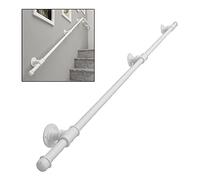 Stair il | Agarre para exteriores de 1 a 6 m, diseño de tubo de hierro forjado blanco, ideal para barandillas de escalones interiores y exteriores, para seguridad y apoyo, elegante Treppengeländer