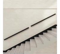 Stair il Black 1 m | Barandilla de seguridad de montaje en pared para interiores y exteriores | Asa de apoyo y reposapiés | Ideal para seguridad y accesibilidad en escaleras