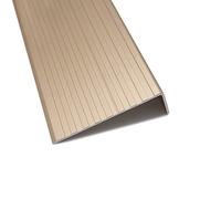 Stair Nose Edging Metal, 3 In Stair Nosing Edge Trim Silver Gold Step Molding Strips Protector 36 40 48" 60 67 Inches Floor Transition Ramp Reducer for Laminate Flooring(C,W 75MM - L 145cm/57in)