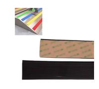 Stair Nosing Anti Slip Vinyl Stair Edge Protector, Black/Brown/Yellow Stair Treads Stair Edge Trim, Step Nose Guard Molding Strips, Easy Installation(Black,W-10cm(4"))