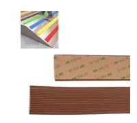 Stair Nosing Anti Slip Vinyl Stair Edge Protector, Black/Brown/Yellow Stair Treads Stair Edge Trim, Step Nose Guard Molding Strips, Easy Installation(Brown,W-5cm(2"))