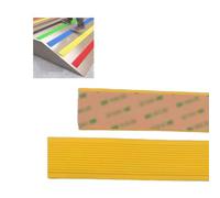 Stair Nosing Anti Slip Vinyl Stair Edge Protector, Black/Brown/Yellow Stair Treads Stair Edge Trim, Step Nose Guard Molding Strips, Easy Installation(Yellow,W-6cm(2 3/8"))