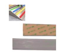 Stair Nosing Anti Slip Vinyl Stair Edge Protector, Black/Brown/Yellow Stair Treads Stair Edge Trim, Step Nose Guard Molding Strips, Easy Installation(Gray,W-6cm(2 3/8"))