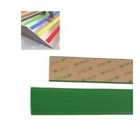 Stair Nosing Anti Slip Vinyl Stair Edge Protector, Black/Brown/Yellow Stair Treads Stair Edge Trim, Step Nose Guard Molding Strips, Easy Installation(Green,W-5cm(2"))