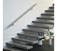 Stairs Handrail,Hospital Corridor Safty Hand Rail,Safety Non-Slip, 200Lbs Capacity, Quick Install, For Indoor Outdoor Deck Loft Steps Wall Mounted Hand Rail, HUANGHAIQIU, a, 120cm