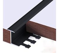 Stairs Kindergarten,Floor Seams Transition Strips for Glass Rubber Wall, Z-Mold Vinyl Edge Trim Laminate, Thresholds Transition Strip(Black,135cm/53.1in)