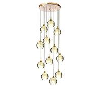 Stairs Long Chandeliers,Spiral Staircase Cluster Chandelier Ceiling Light Fixture for Hotel Living Room Home Bar, K9 Crystal Spiral Raindrop Chandelier-Silver misalmed Arrang(12)