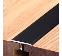 Stairs Office,Metal Floor Seams Transition Strips, Durable Laminate Floor Transition Strip, Wood to Hardwood Floor Edging Trim Strip(Black,105cm/41.3in)