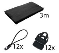 Stairville Molton 500g/m² Set Black 3x3 m