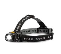 Stak Linterna LED Recargable, batería de 2200 mAh, lámpara Frontal IPX4. Sensor de Movimiento, 900 lúmenes, 5 Horas de duración. Correr, Pescar, Acampar, Sitio de construcción, Negro