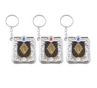 Stakee 3 Llaveros con Forma De Mini Arca del Corán, Papel Auténtico, Ideal para Leer Corán En Árabe, Joyería Musulmana, Llaveros con Símbolos Religiosos.