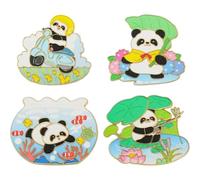 Stakee 4 Imanes De Nevera con Diseño De Panda, Divertidos Imanes Magnéticos De Animales De Dibujos Animados para Recuerdo De Viaje O para Decorar Pizarras Blancas.