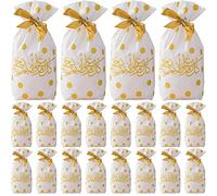 Stakee 50 Piezas Eid Mubarak Bolsas De Regalo Bag Ramadan Drawstring Regalo Bag Islámica Musulmana Decoración De Fiesta Ramadán Regalos