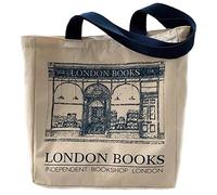 Stakee - Bolsa de lona para mujer, bolsa de asas de Londres, libros impresos, bolsa de compras de lona, bolsa de compras, gran capacidad