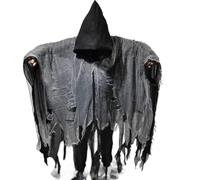 Stakee Capa De Halloween Capas con Capucha Andrajosas Medieval Unisex Fantasma Dementores Capa De Mago Disfraz De Halloween Cosplay Adulto Halloween Capa con Capucha Negra