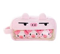 Stakee Linda Estuche De Cerdo Capasa Bolsas De Bolsas De Bolsas De Bolsas Lindas Bolsas De Bolígrafos Bolsas De Papelería Organizador Cosmético