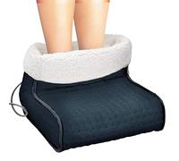 STAKMANN Calentadores de pies de material transpirable extra suave, calentamiento rápido con 100 vatios, 3 ajustes de temperatura, amplio espacio para los pies, lavable en lavadora (gris oscuro)