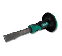 STALCO PREMIUM - Cincel plano, 350 x 25 mm, protector de mano, cincel de mano, herramienta de mano
