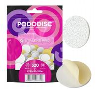 Staleks Limas desechables blancas con capa de espuma suave para disco de pedicura PODODISC PRO M (50 piezas) grano 320 PDFS-20-320w