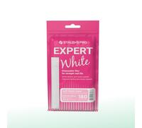 STALEKS Limas desechables blancas para lima de uñas rectas (base suave) Staleks Pro Expert, grano 20, grano 180 (30 piezas)