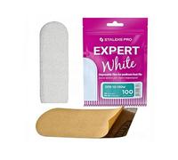 STALEKS PRO 30 uds Recambio de limas de pies blancas desechables para base rascador de pies. Pedicura rallador. Expert White 10 (Grano 100, 1, unidad, Grano Medio)