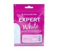 STALEKS PRO 30 uds Recambio de limas de pies blancas desechables para base rascador de pies. Pedicura rallador. Expert White 10 (Grano 180)