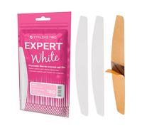 STALEKS PRO 50 pcs Recambio de limas de uñas adhesivas desechables con forma de media luna. Expert White 42. (Grano 180)