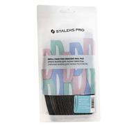 Staleks Pro Almohadillas de recambio Soft Base para lima de uñas Crescent, grano 100, tamaño de lima 162 x 24 mm, modelo DFE-40-100, paquete de 30 limas, color negro