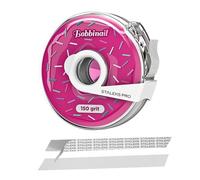 STALEKS PRO BOBBINAIL Dona dispensador de limas con recambio de lima blanca adhesiva Expert ( Donuts + Recambio) (Fucsia)