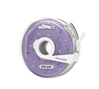 STALEKS PRO BOBBINAIL Dona dispensador de limas con recambio de lima blanca adhesiva Expert ( Donuts + Recambio) (Grano 240)