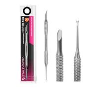 STALEKS PRO by Natury Nails Empujador de cutículas 2 en 1. Empujador + aro/anillo. Levanta y elimina cutículas. Recomendado para manicuras. Acero Inoxidable. Expert (PE-51/2)