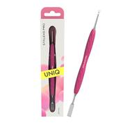 STALEKS PRO by Natury Nails Empujador de cutÍculas doble con mango de silicona Gummy. Acero inoxidable. UNIQ (PQ-11/1)