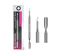 STALEKS PRO by Natury Nails Empujador de cuticulas. Espátula redondeada ancha y limpiador en forma de garra. Manicura y Pedicura. Acero inoxidable. Expert PE 30/6