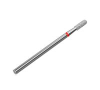 STALEKS PRO - DIAMANTE BIT - CILINDRO REDONDEADO (ROJO ANILLO) I EJECUCIÓN PARA FRASADOR DE UÑAS I FRASADOR PARA REctificadoras eléctricas I NAIL DRILL BIT PARA MANICURA Y PEDICURA APATIVAS