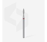 STALEKS PRO - DIAMANTE BIT - Llama afilada (anillo rojo) I Juego de fresa de uñas I Kit de lijado para lijadoras eléctricas I Punta para manicura y pedicura adaptativas (FA11R021/8)