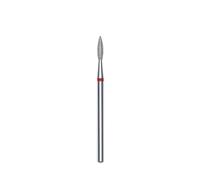 STALEKS PRO - DIAMANTE BIT - Llama afilada (anillo rojo) I Juego de fresa de uñas I Kit de lijado para lijadoras eléctricas I Punta para manicura y pedicura adaptativas (FA11R021/8)