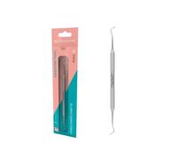 STALEKS PRO Empujador para pedicuras, cureta de dos puntas semi-esférica, Acero inoxidable AISI 420 Podo PP-10/1