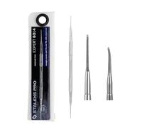STALEKS PRO Empujador para pedicuras, cureta tipo sierra de dos puntas. Expert PE-60/4