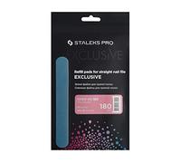 Staleks Pro Exclusive, Recambios Lima Uñas Profesional, Desechable Adhesiva, Base Sólida Recta, Metal MBE-20, Grano 180, 50 unidades, DFEX-22-180