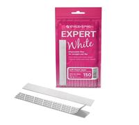 STALEKS PRO Expert 20 - Lote de 30 limas de recambio para limas de uñas rectas con base de espuma blanda desechables blancas (grano 150)