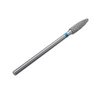 STALEKS PRO Expert - Broca de carburo para uñas (maíz, azul, cabeza de 4 mm / 14 mm WP), dureza media para corrección de uñas artificiales y eliminación de esmalte de gel en manicura y pedicura