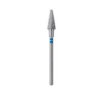 STALEKS PRO fresa para zurdos de carburo de tungsteno para torno de uñas, broca 6x14 mm. Forma cono triangular. (Grano Medio)