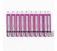 STALEKS PRO Lima de uñas EXPERT 20 recta 100/180 y 180/240 grano - Lima profesional para uñas artificiales y naturales, manicura y pedicura, desechable, embalaje individual (10 unidades, grano 100/180