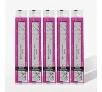 STALEKS PRO Lima de uñas EXPERT 20 recta 100/180 y 180/240 grano - Lima profesional para uñas artificiales y naturales, manicura y pedicura, desechable, embalaje individual (5 unidades, grano 100/180)