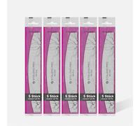 STALEKS PRO Lima de uñas EXPERT 40 recta 100/180 y 180/240 grano - Lima profesional para uñas artificiales y naturales, manicura y pedicura, desechable, embalaje individual (5 unidades, grano 180/240)